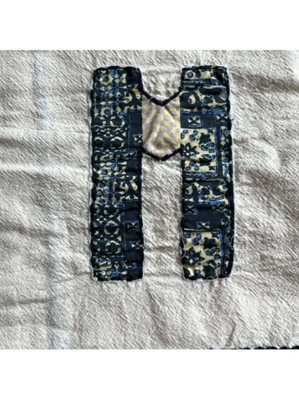 Kitchen Towel Patchwork Monogram Letter M